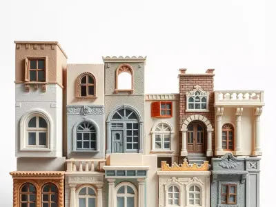 Classic Architectural Facade model pack Low-poly 3D model