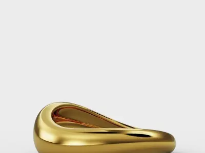 Wave ring 3D print model