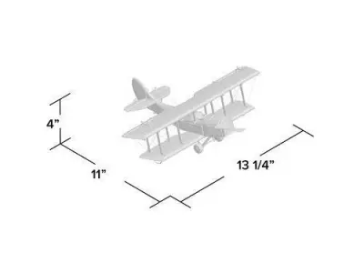 Yellow 1918 Curtiss JN-4 Model Plane 3D model