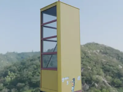 Pripyat phonebox before  1986 3D model