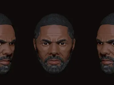Idris Elba Bloodsport Head Sculpt 3D print model