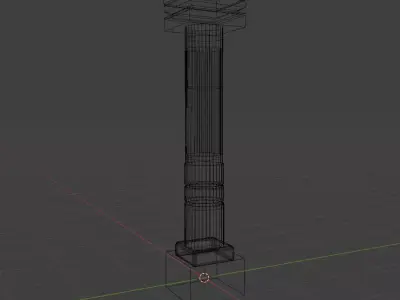 A simple 3D pillar model Free low-poly 3D model