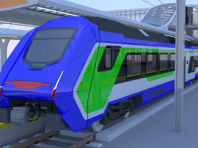 Station with Hitachi HTR 412 II 3D model