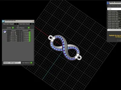 infinity pendant model 839 3D print model