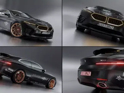Sport car Concept Coupe 2026  High Detail  Low-poly 3D model
