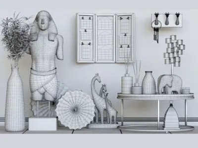 Decorative set Egypt 3D model