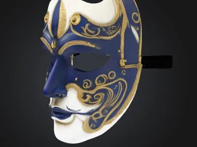 Pattern Prom Face Mask -  Embroidered Mask 3D print model 3D print model