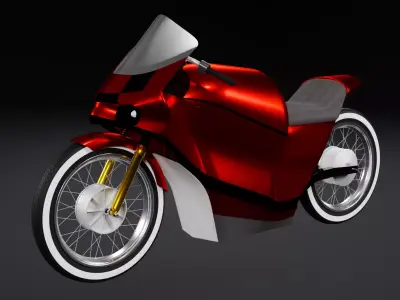 electro motocycle IZH model 3D model