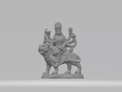 Bodhisattva riding a tiger 3D print model