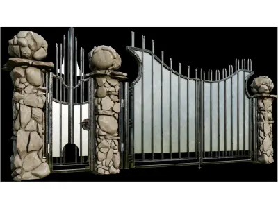 decorative metal gates 3D model