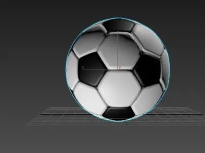 Football soccer ball Low-poly 3D model 3