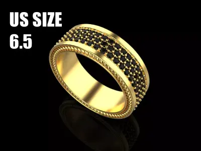 Ring with gems model 561 3D print model