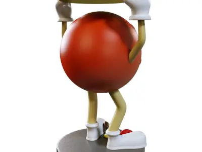 MMs Statue with Storage Low-poly 3D model