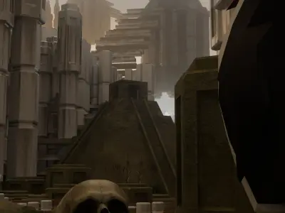 FREE Mystical Pyramid Scene Free 3D model