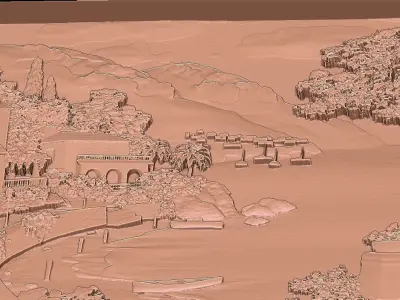 3D LAKE VIEW  Free 3D model