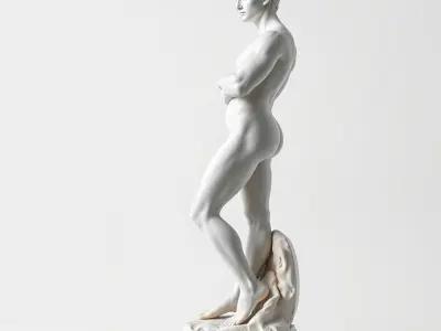 Classical Male Statue D Model Pack Low-poly 3D model