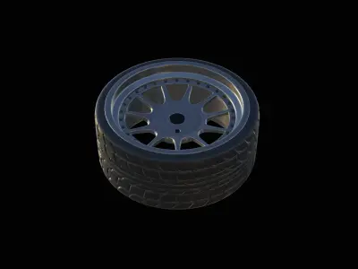 WHEEL MODEL WITH TYRES Free 3D print model