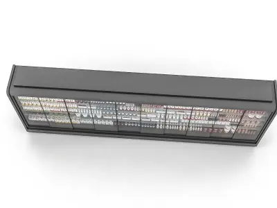 3D market breakfast section Low-poly 3D model