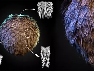 70 Fur Alphas Realistic - High Quality 2K Texture