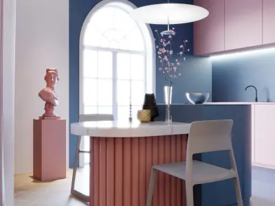 01- Modern Livingroom Interior scene - C4D and Corona Renderer  3D model