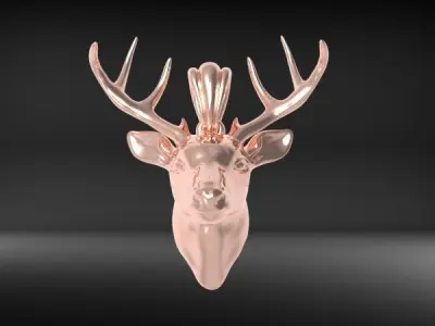 Deer Head Pendant  3D print model