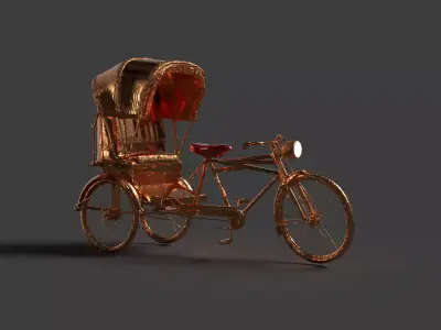 Chinese rickshaw  3D model