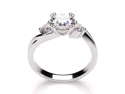  Vine Engagement ring 3D print model