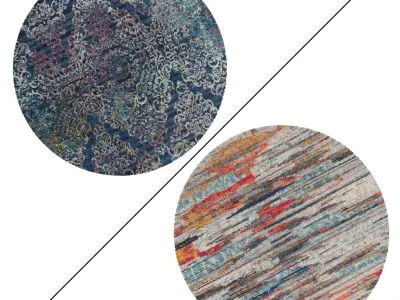 Round Rug Set 141 3D model
