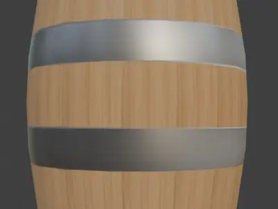 Simple Barrel Free low-poly 3D model