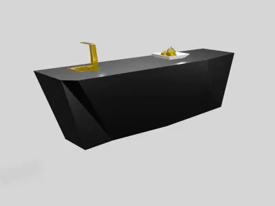 Kitchen table Modern Free low-poly 3D model