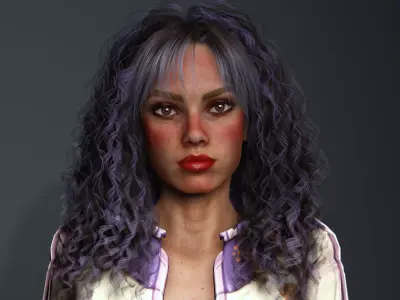 Viola-Female Character Low-poly 3D model