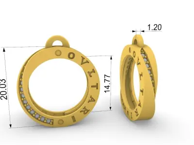 DIJE RUEDA ORO BVLGAR 3D print model