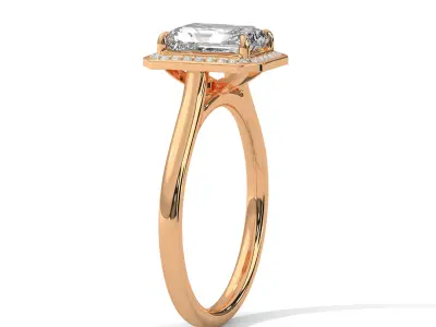 solitaire ring with detail images and 360 render videos 25 3D print model