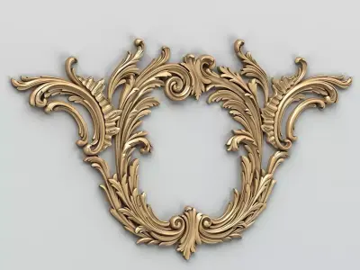 Carved decor central 010 3D model