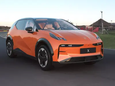 2025 ZeekrX with interior  Low-poly 3D model