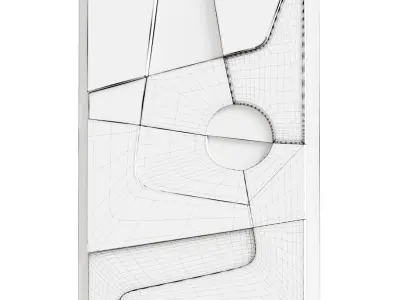 Panel Painting minimalism plaster 3D model