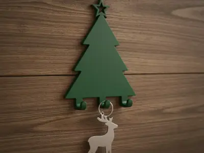 Holiday Key Rack 3D print model