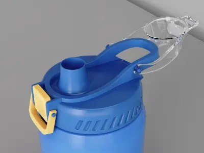 Stainless Steel Sport Bottle 2 3D model