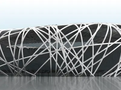 Stadium Facade Parametric Design Grasshopper Rhino Download 3D model