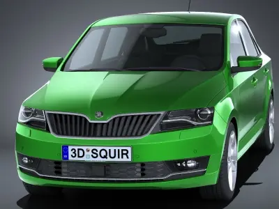 Skoda Rapid Sedan 2018 3D model