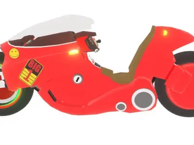 Kaneda Bike Low-poly 3D model