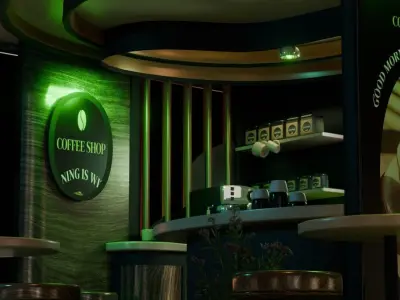 Coffee Shop Design 3D model