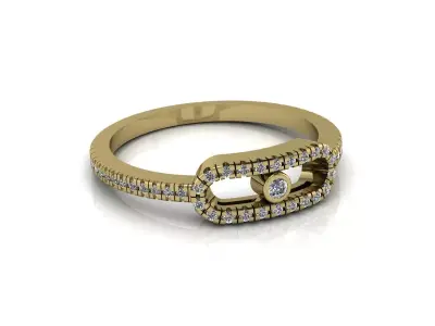 Jewelry Ring Gold 3D print model 24