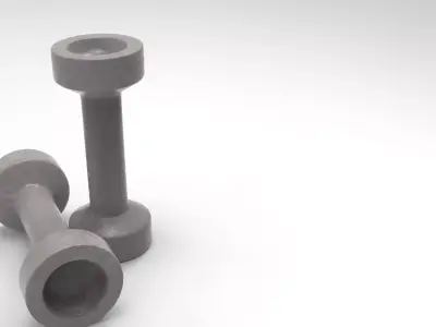 Dumbell Candleholder Low-poly 3D model