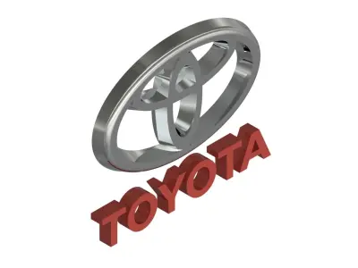 3D Toyota Emblem 3D model