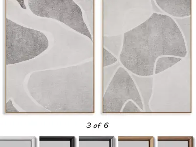 Abstract Painting Frame set 3D model