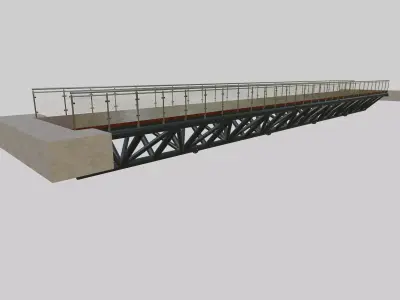 Steel Structure - Pipe Truss Bridge 3D model
