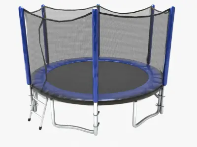 Trampoline Low-poly 3D model