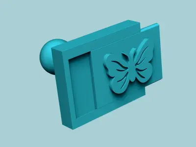 Stamp 64 - Butterfly - Fondant Decoration Maker Toy 3D print model