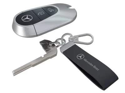 Car key Mercedes Low-poly 3D model